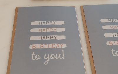 6 Pack Happy Happy Happy Birthday Card set